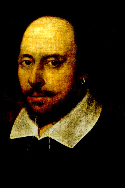 Shakespeare según el conocido como retrato Chandos, atribuido a John Taylor, autenticidad sin confirmar