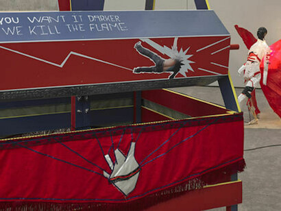 Lighthouse (It Is Getting Darker), 2017. After Gustavs Klutsis‘ architecture sketches. Courtesy of Kow