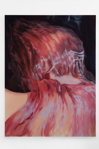 Liang Fu, Pleated Soul, 2023. Pigment, oil on canvas, 59h x 79w in(1500h x 200w cm). Courtesy of Galeria Nicodim, Bucharest, Romania