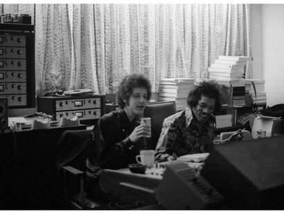 Jimi Hendrix with Paul Caruso, NYC, 1968
