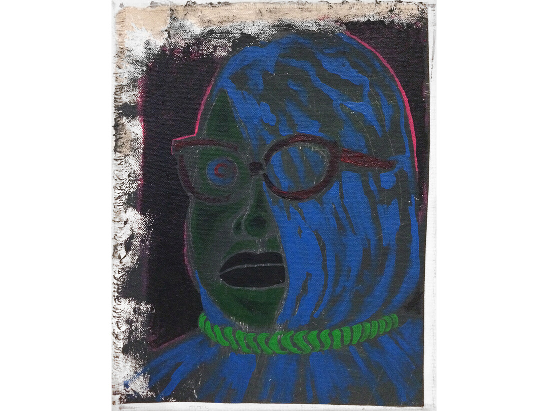 Trenton Doyle Hancock, Little Ploid Blue, 2014, acrylic on canvas, Image courtesy of Hales Gallery, London. Copyright Trenton Doyle Hancock