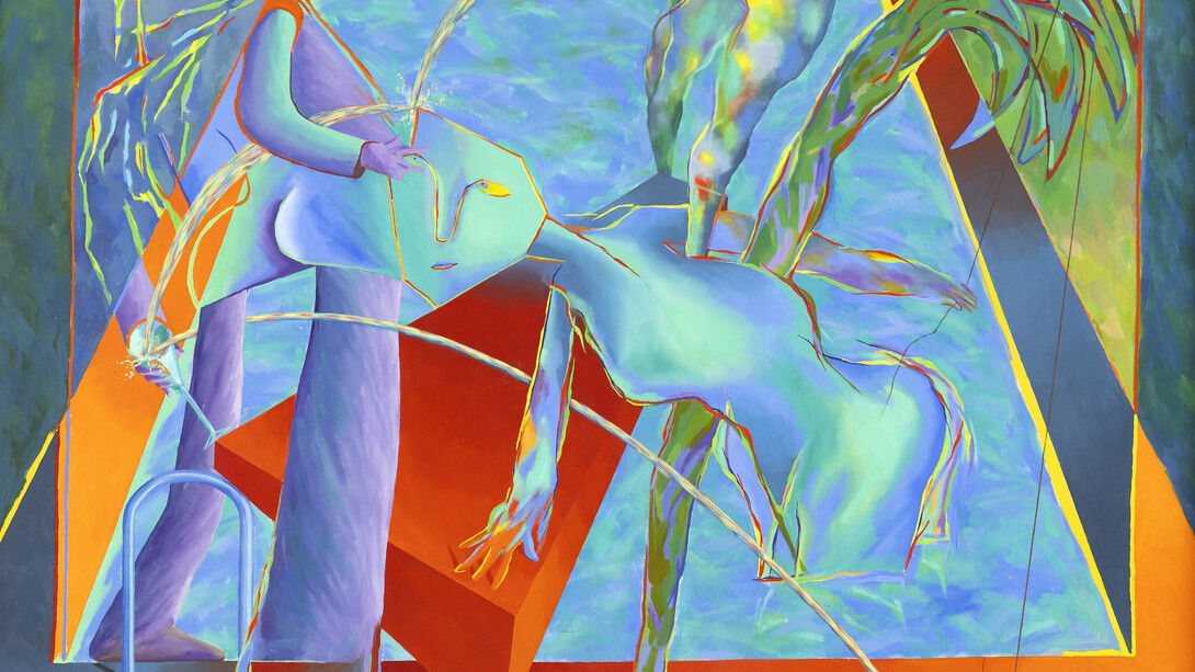 Chema Cobo, Sweet swimmers, 3 selfwatchers (detalle), 1981-1982. Cortesía del Museo Carmen Thyssen