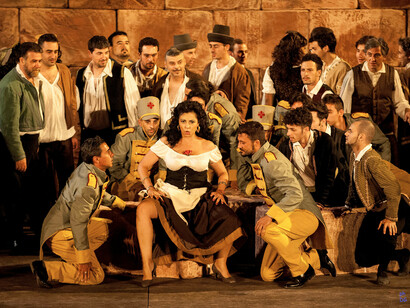 Un momento dell'opera teatrale "Carmen"