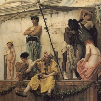 Gustave Boulanger, Il mercato degli schiavi, 1882, collezione privata