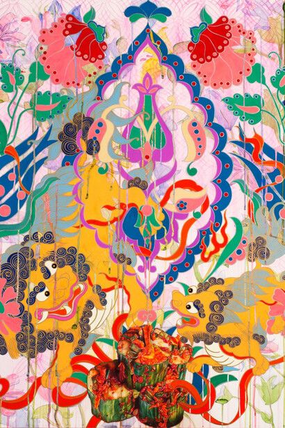 Kira Nam Greene, Cool as a cucumber in a bowl of hot sauce (detail), 2013. Courtesy of Contemporary Art Matters