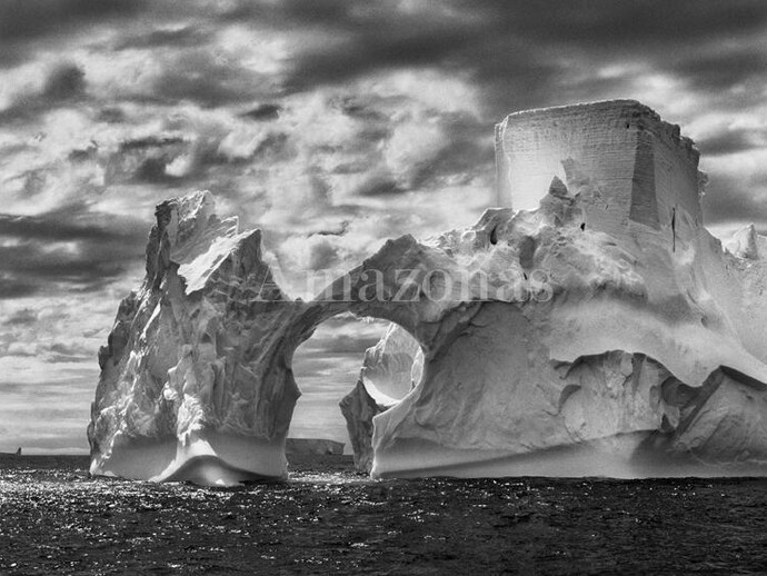 Sebastião Salgado, Iceberg between Paulet Island and the South Shetland Islands in the Weddell Sea, Antarctic Peninsula, 2005, gelatin silver print, 50 x 68 inches/127 x 173 cm © Sebastião Salgado/Amazonas Images
