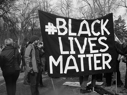 Protesters against racism