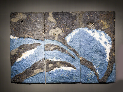 Ruma Choudhury, Elemental encounters: practice as ecological archive, exhibition view. Courtesy of Emami Art
