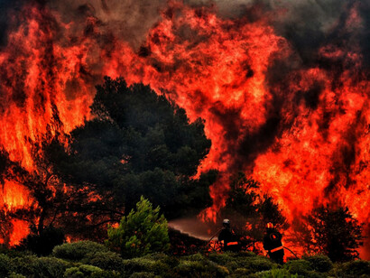In the south, with unbearable heat, fire and choking environmental conditions after forests, woodlands and parkland areas burn