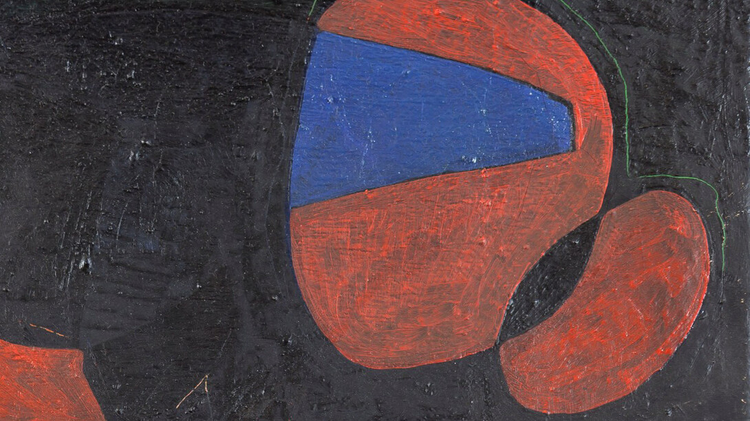 Armaroli, Senza Titolo (I am), tecnica mista su tela, 20x35 cm