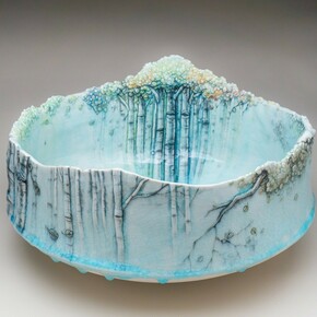 Heesoo Lee, Large Landscape Bowl, 2016. Courtesy of Jane Hartsook Gallery