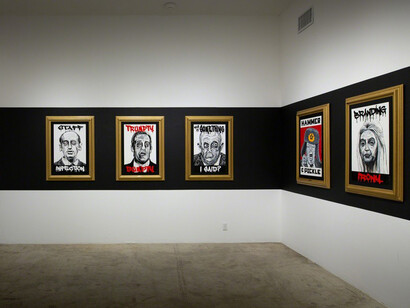 Robbie Conal's Cabinet of Horrors. Courtesy of Track 16