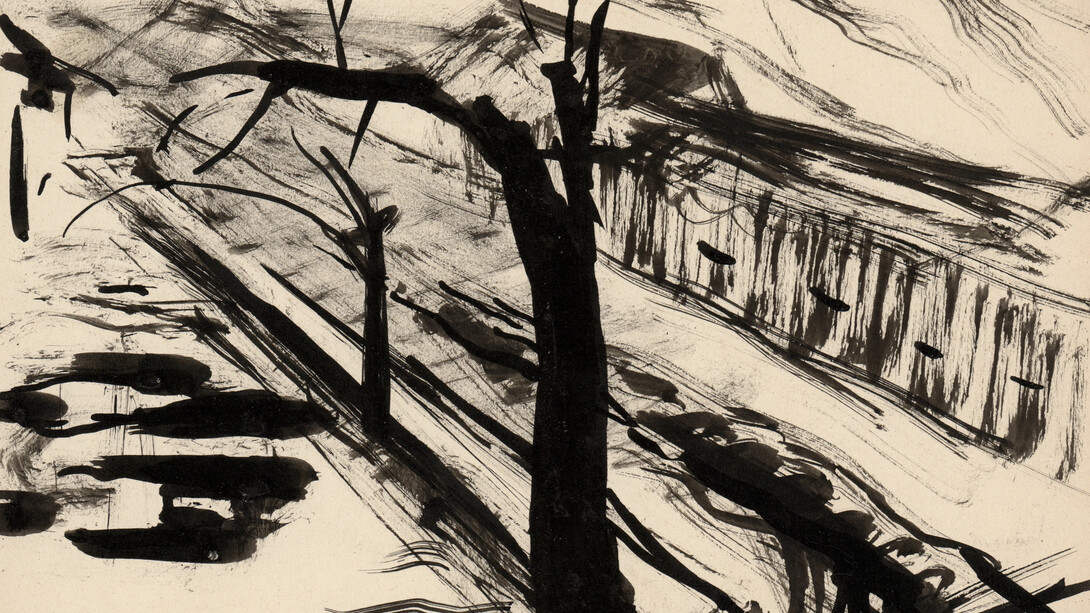 Franciszka Themerson, Trees in the street (2), 1933. Courtesy of Ben Uri Museum
