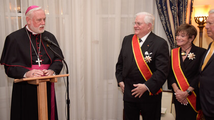 October 1, 2018 with HE Archbishop Paul Richard Gallagher, secretary for a relations with states for the Vatican number three in the world (foreign minister of the Vatican state)