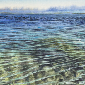 Julia Felsenthal, Cape Cod Rainbow (detail), watercolor and gouache on paper, 6x8 inches, photo by Stan Narten. Courtesy of the artist and JDJ