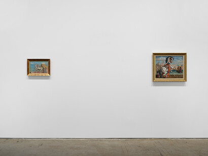 Installation view, Giorgio de Chirico: Horses: Death of a Rider, 2023; Artworks © 2023 Artists Rights Society (ARS), New York / SIAE, Rome; Photo by Argenis Apolinario