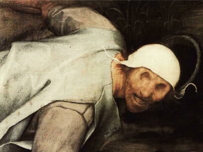 Pieter Bruegel il Vecchio, La parabola dei ciechi, particolare
