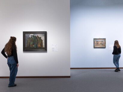 Max Ernst bis Dorothea Tanning. Netzwerke des surrealismus, ausstellungsansicht. Mit freundlicher genehmigung der Alten Nationalgalerie