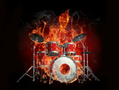 Una bateria en llamas