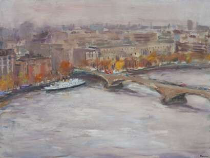 Henry Kondracki, The Thames, oil on canvas, 24 x 31 inches