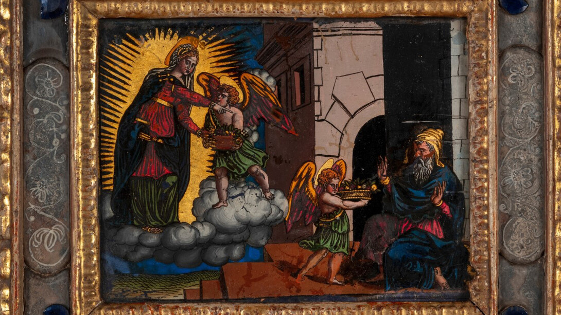 Il tassello mancante. Un mosaico del barocco romano, dipinto in mostra. Per gentile concessione di Artemide PR