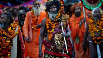 The Kumbh Mela is a massive Hindu pilgrimage that takes place every 12 years, drawing millions of devotees to bathe in the sacred waters of the Ganges River to cleanse themselves of sins and attain spiritual liberation