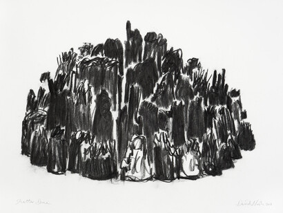 Shatter Dome, 2011, Carbone su carta 111x153 cm