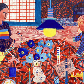 Elizabeth King Stanton, Bagels and crafts (detail), 2026. Courtesy of Hashimoto Contemporary 