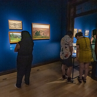 Lange de Morretes, entre-paisagens, vista da exposição. Cortesia do Museu Paranaense
