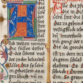 Pope Urban IV's rule of St Clare (detail), 1517. Mit freundlicher genehmigung des DomQuartier Museums
