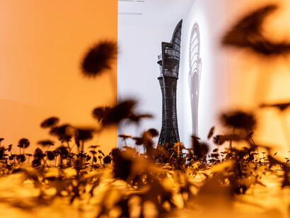 Esmaa Mohamoud, Let Them Consume Me In The Light, installation view, photo by Kyle Flubacker. Courtesy of Kavi Gupta Gallery