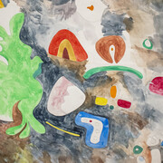 Frank Romero, Untitled (Homage to Lee Mullican), 1972. Courtesy of Ruiz-Healy Art