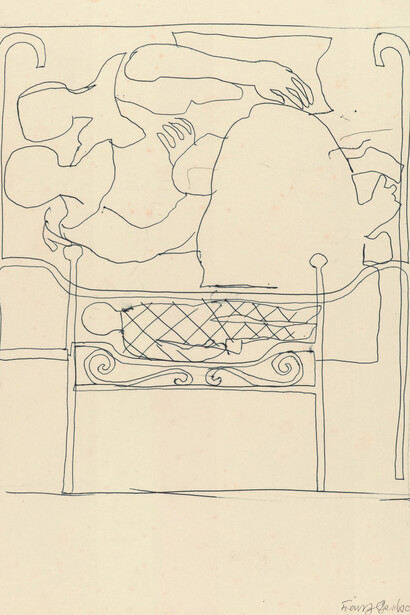 Franz Gertsch, Familie bei nacht (detail), 1966. Courtesy of Museum Franz Gertsch