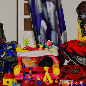 Eddy Kamuanga Ilunga, Le ciel sur le sol (The skies come crashing down), 2024. Courtesy of October Gallery