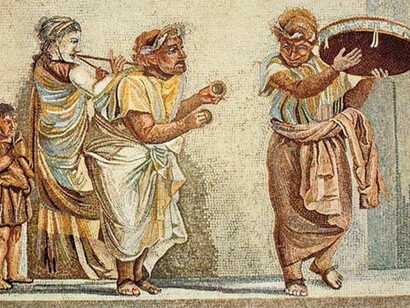 Plauto, "Pseudolo", in un mosaico romano