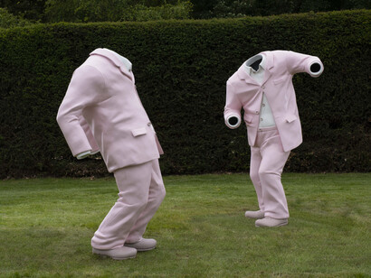 Erwin Wurm, Big Disobedience, 2016, installation at Yorkshire Sculpture Park, 2023. Courtesy Studio Erwin Wurm and Thaddaeus Ropac Gallery. Photo © Jonty Wilde, courtesy of Yorkshire Sculpture Park