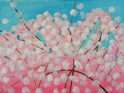 Alex Katz, Cherry Blossoms, 2012, Oil on linen, 121.9 x 167.6 cm (48 x 66 in), Courtesy Galerie Thaddaeus Ropac, Paris/Salzburg, photo: Philippe Servent