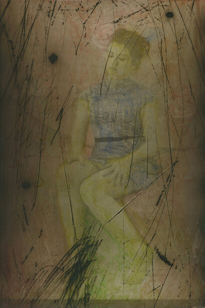 Silver Moon, 2013, stampa ai sali d’argento virata in seppia e dipinta a mano 30x40 cm (opera unica)