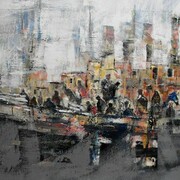 Massimo Onnis, Alla ricerca di un nuovo mondo, 70 x 100, acrilico su tela