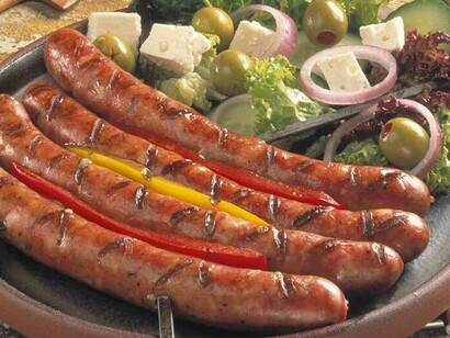 Las salchichas son un plato típico de la gastronomía local