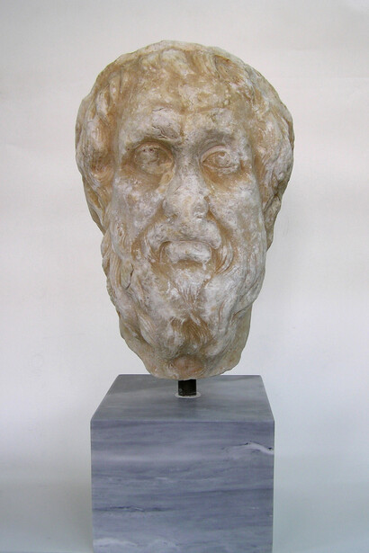 The greeks Agamemnon to Alexander the great, artwork in exhibition. Courtesy of Capital Museum
