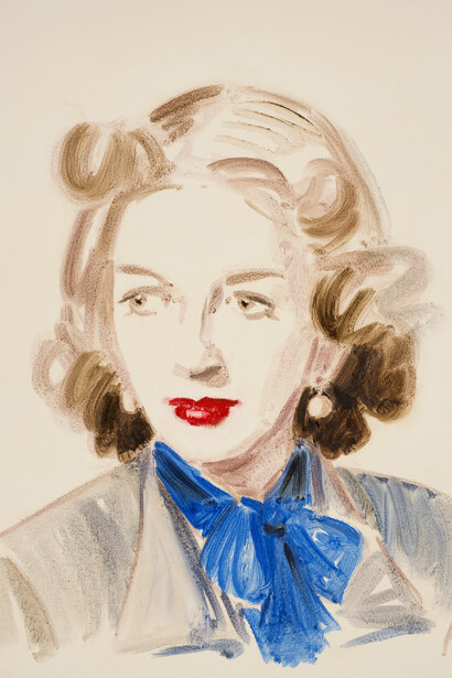 Annie Kevans, Dorothea Tanning 2, 2014, oil on paper, 16 x 12 inches