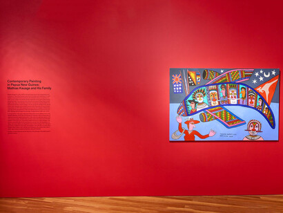 Contemporary painting in Papua New Guinea, exhibition view. Courtesy of De Young Museum