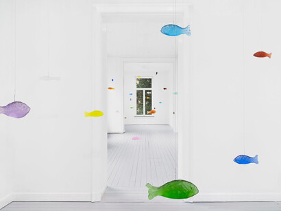 Ugo Rondinone, Primordial (rainbow), exhibition view. Courtesy of Gladstone Gallery