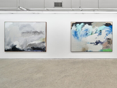 Thomas McDonell, Figueroa St. paintings, exhibition view. Courtesy of Europa Gallery