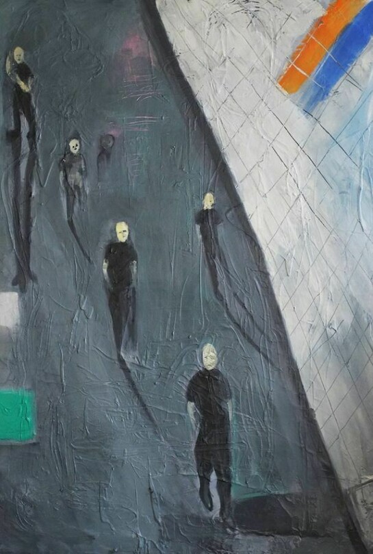 Shaun Ellison, “You Shanll Not Make for Yourself a Graven Image”, 65” by 48”, mixed media on canvas, 2013. Copyright: Shaun Ellison. Courtesy: Anna Zorina Gallery, New York City