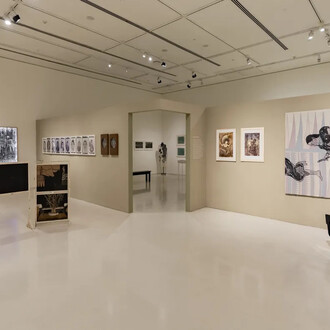 Various artists, Purvai: printmaking in Eastern India - Pedagogy to practice, exhibition view. Courtesy of Emami Art