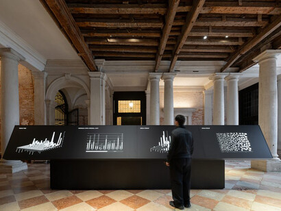 AMO/OMA, Diagrammi, vista della mostra. Per gentile concessione di Fondazione Prada