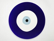Gavin Turk(b. 1967) Evil Eye, 2012, Poured acrylic paint on tondo canvas, 150 x 150 x 3.5 cm; (59 1/8 x 59 1/8 x 1 3/8 in.)
