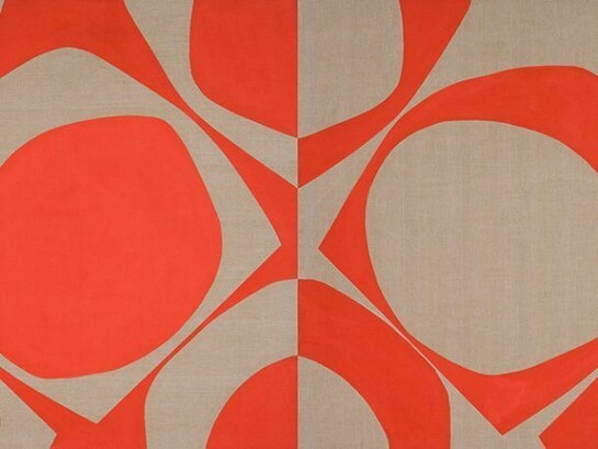 Patrick Scott, Rosc Diptych, Acrylic on canvas, 122 x 121.5 cm each panel, Collection Irish Museum of Modern Art, Donated by the artist, 2013